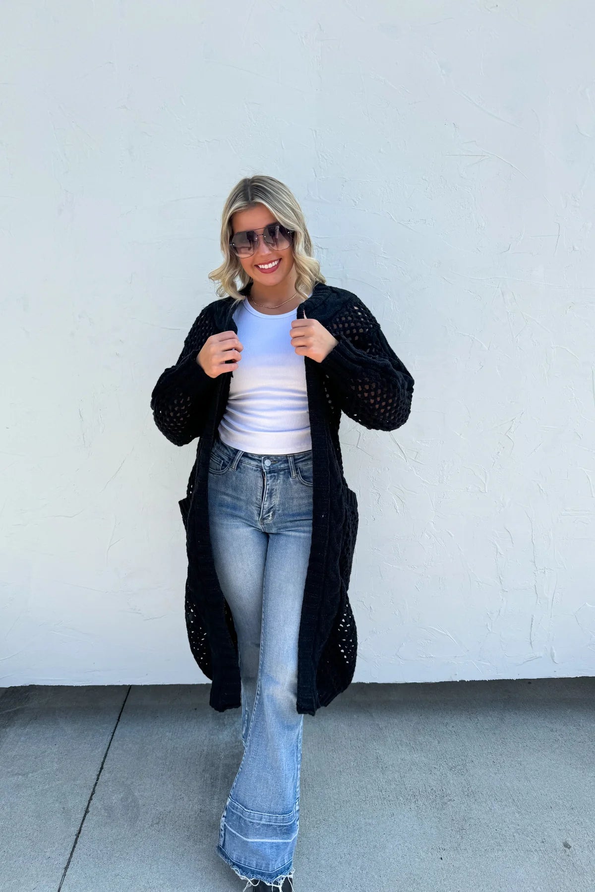 FINAL SALE * Black Chunky Knit Cardigan
