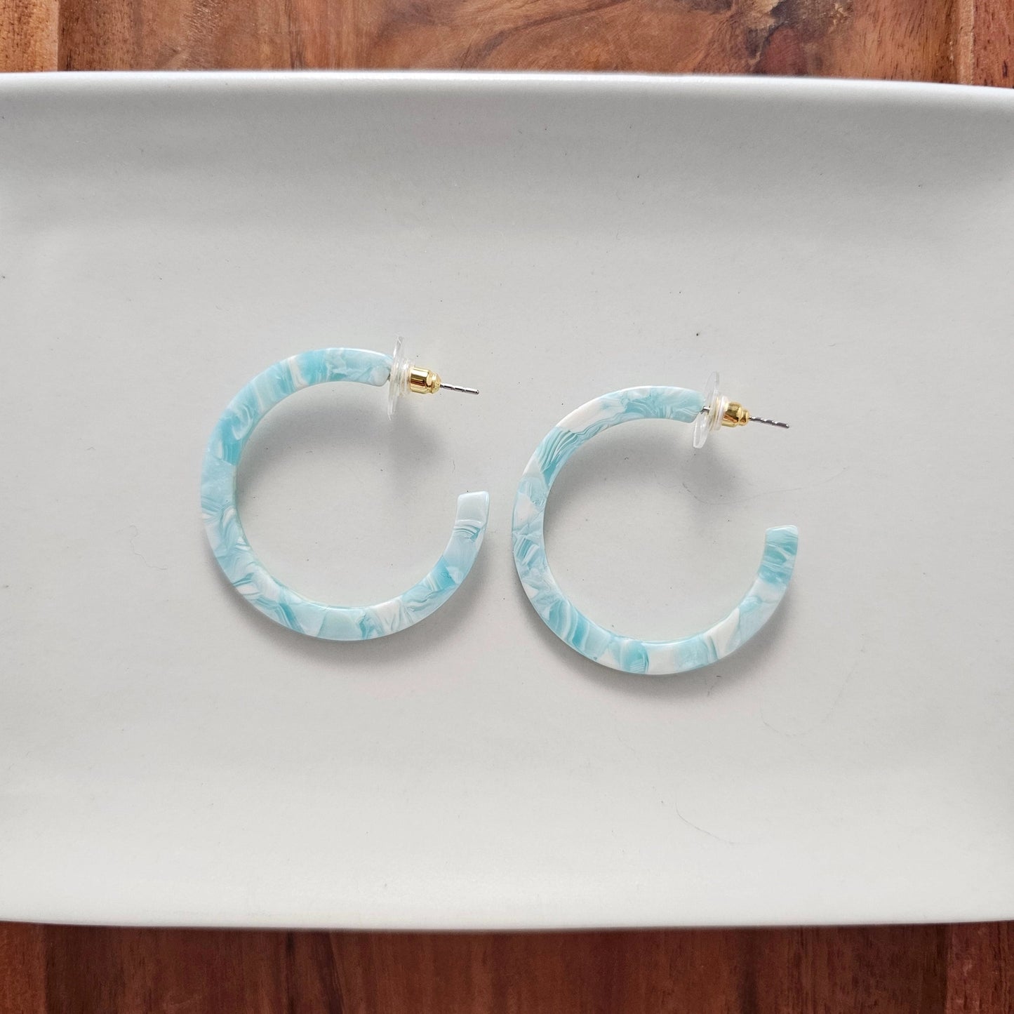 Aquamarine Camy Hoops