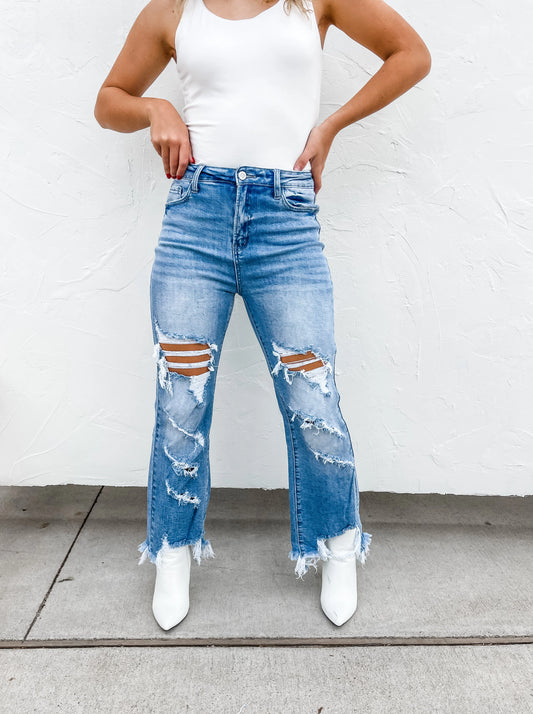 3rd Cut ** Urban Distressed Crop Jean
