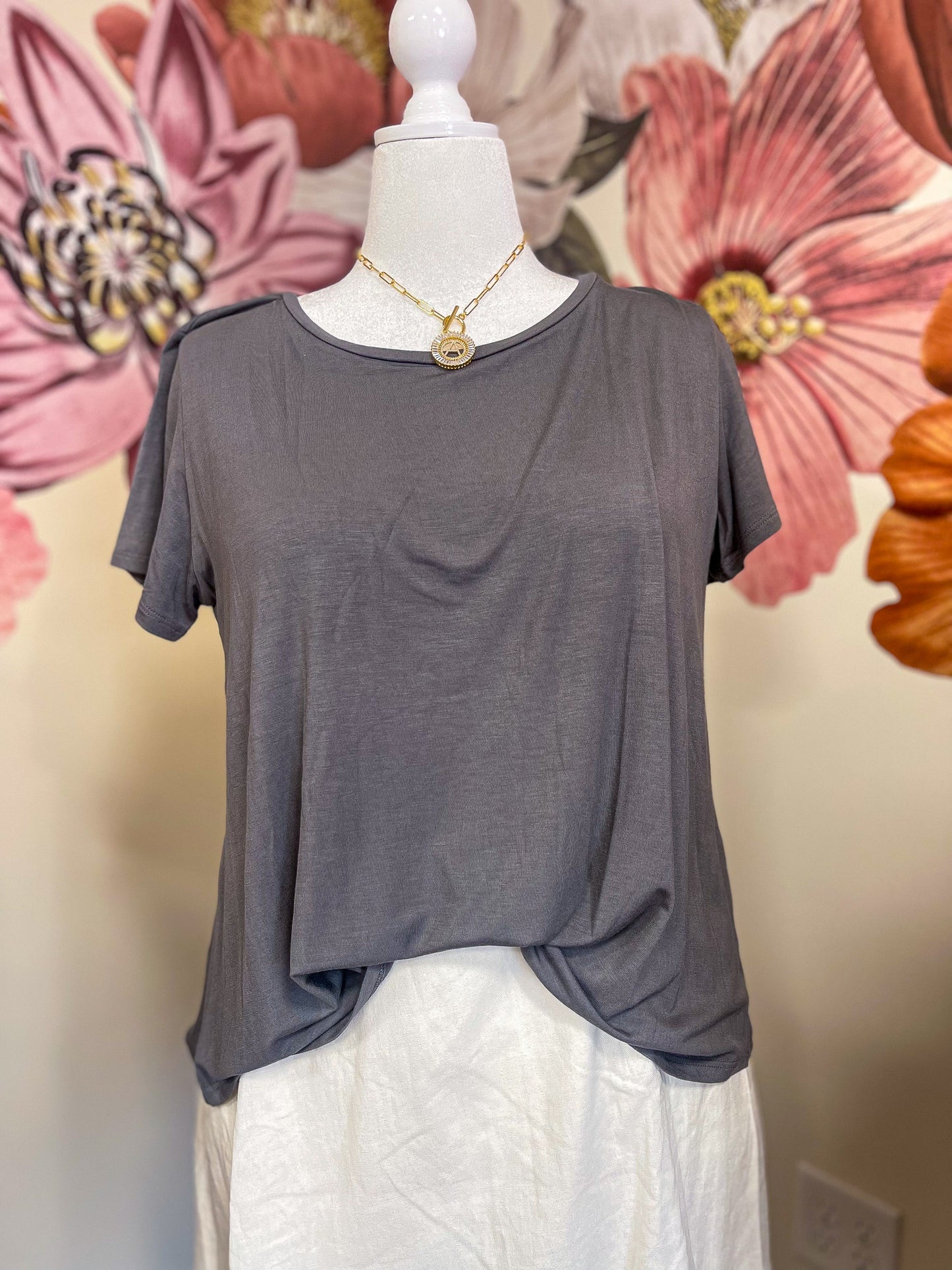 Bamboo Tee in Grey