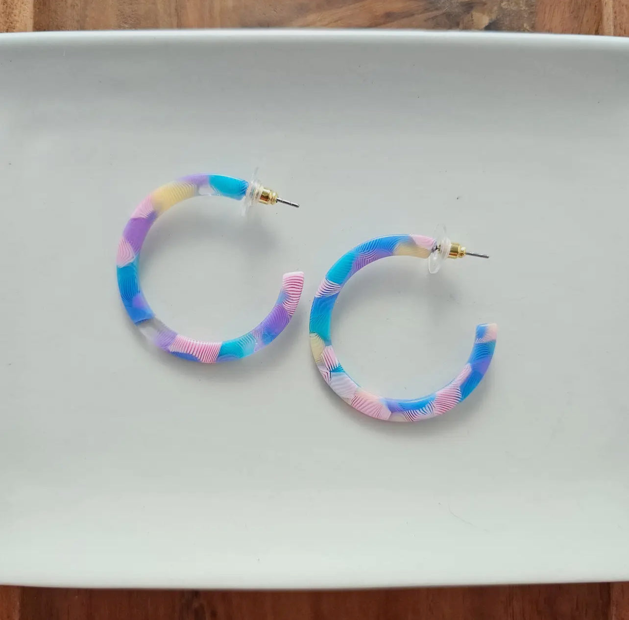 Watercolor Camy Hoops
