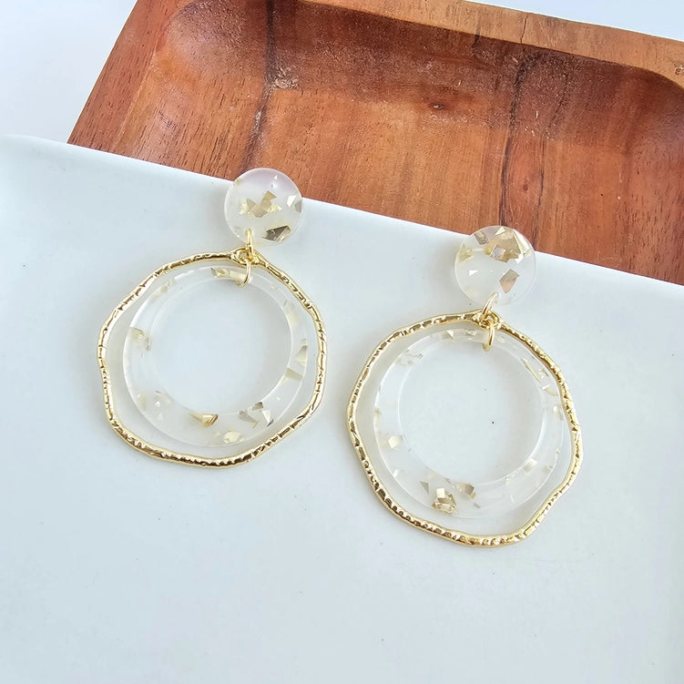 Gold Flake Georgia Earring