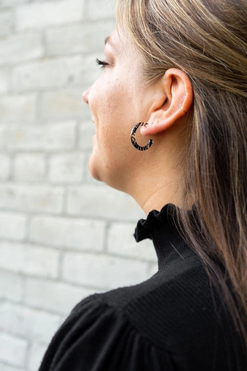 Black + Clear Cam Mini Hoops