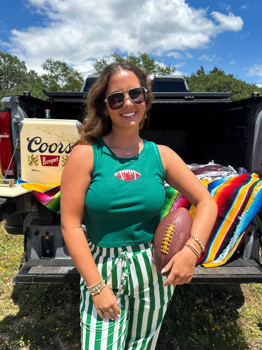 Football Season Tank in Green