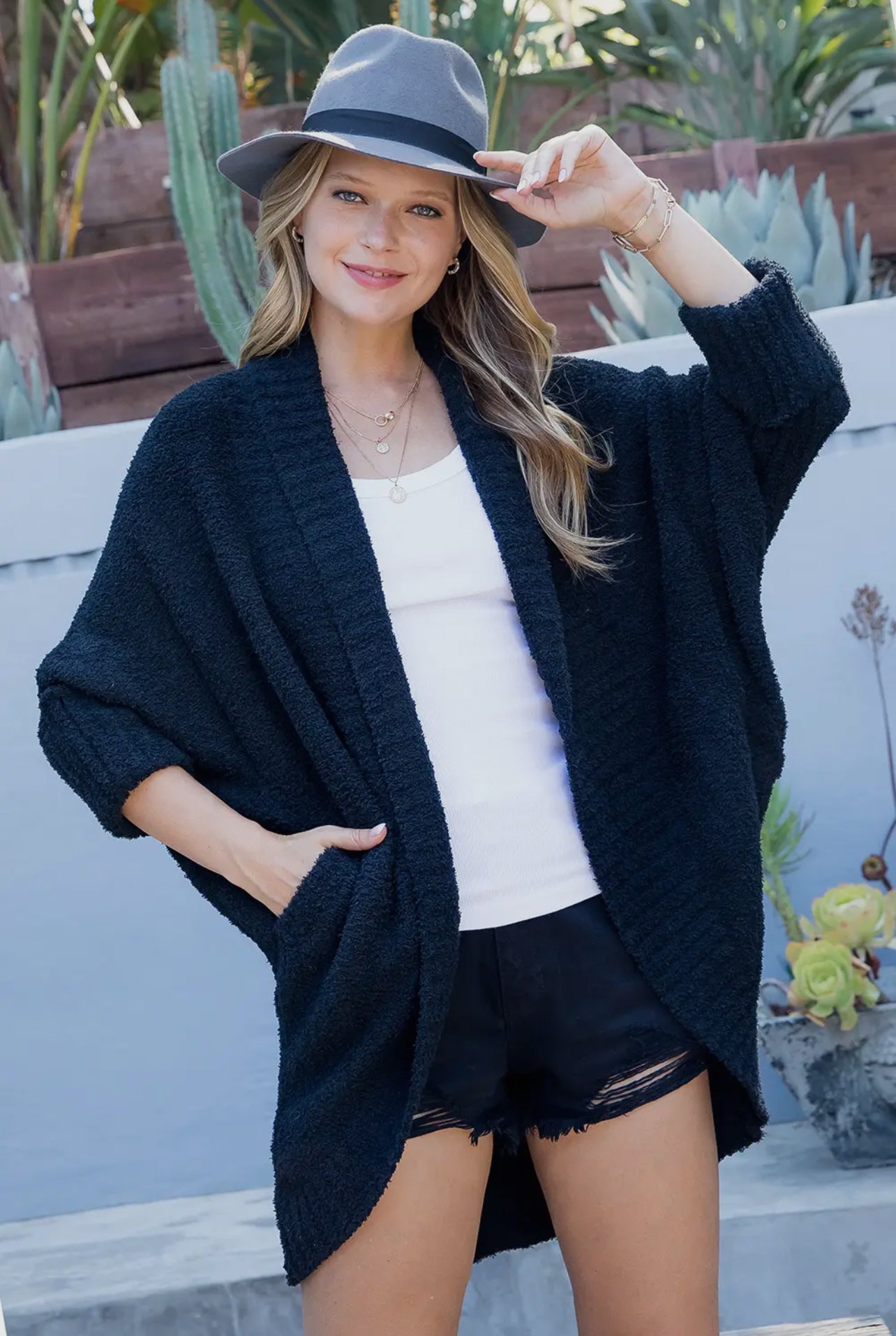 Black Super Soft Knit Cardigan