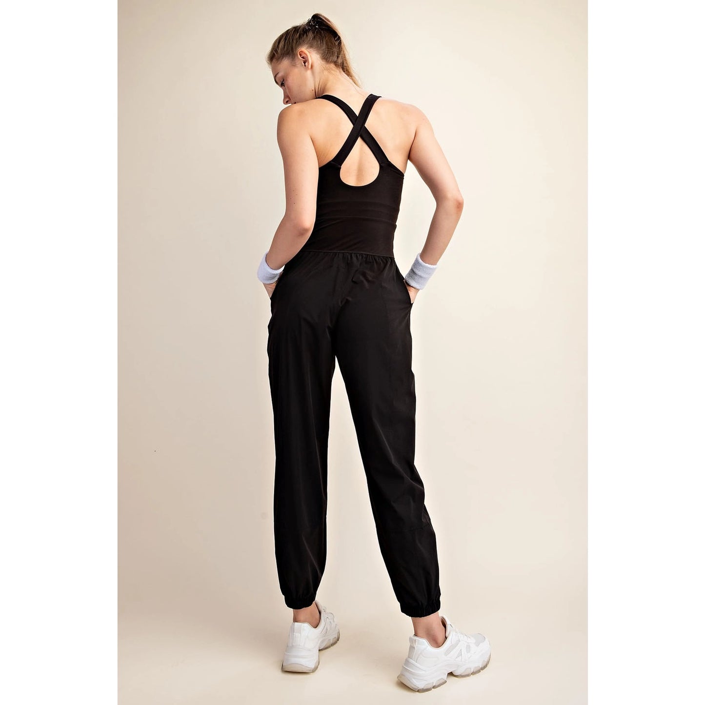 Recycled Black Active Jogger Onesie