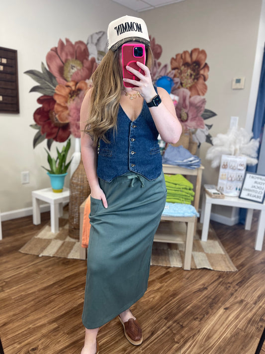 Sage Leaf Modal Skirt