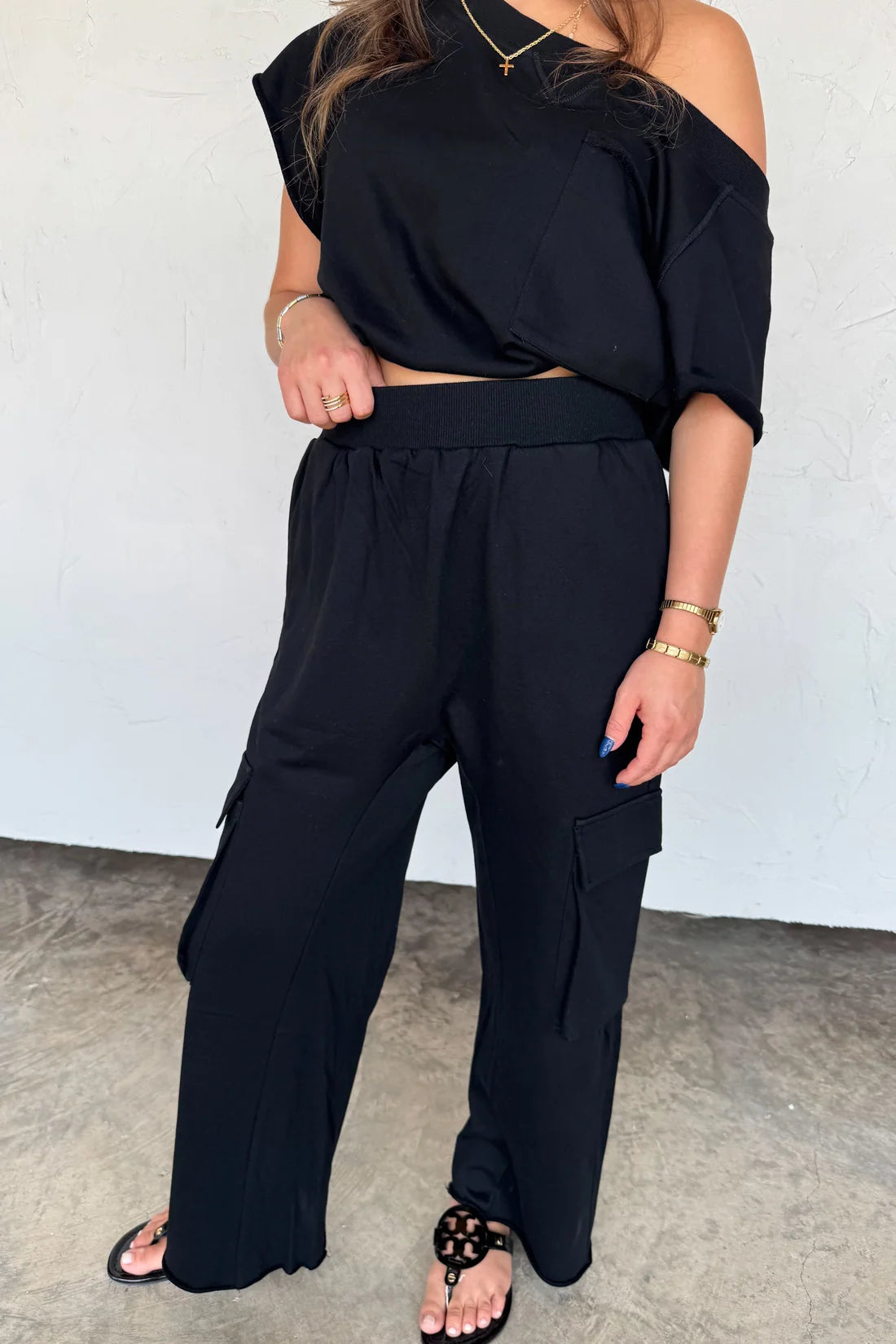 Terry Lounge Set in Black