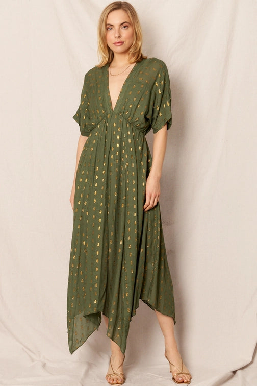 Kimono Sleeve Maxi Dress