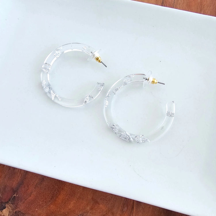 Silver Foil Camy Hoops
