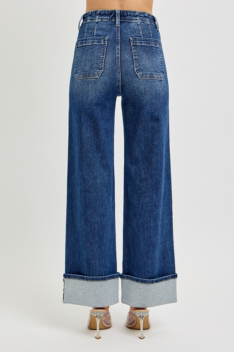 RISEN Patch Pocket Wide Leg Jean