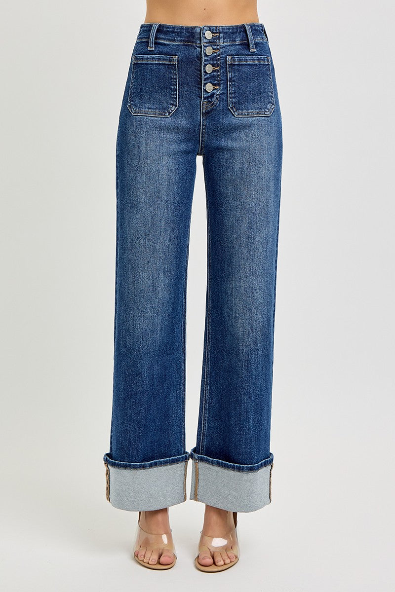 RISEN Patch Pocket Wide Leg Jean