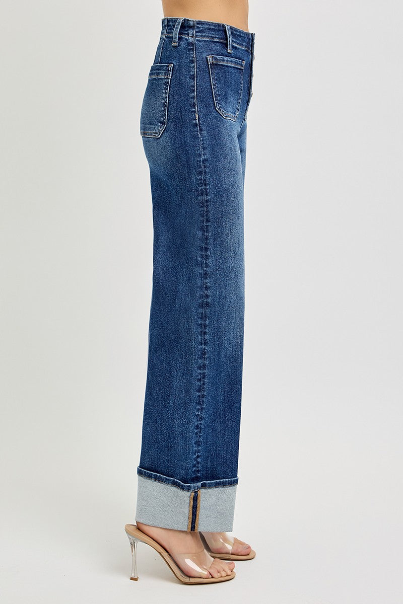 RISEN Patch Pocket Wide Leg Jean