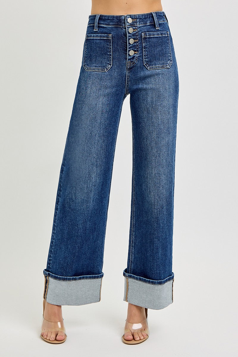 RISEN Patch Pocket Wide Leg Jean