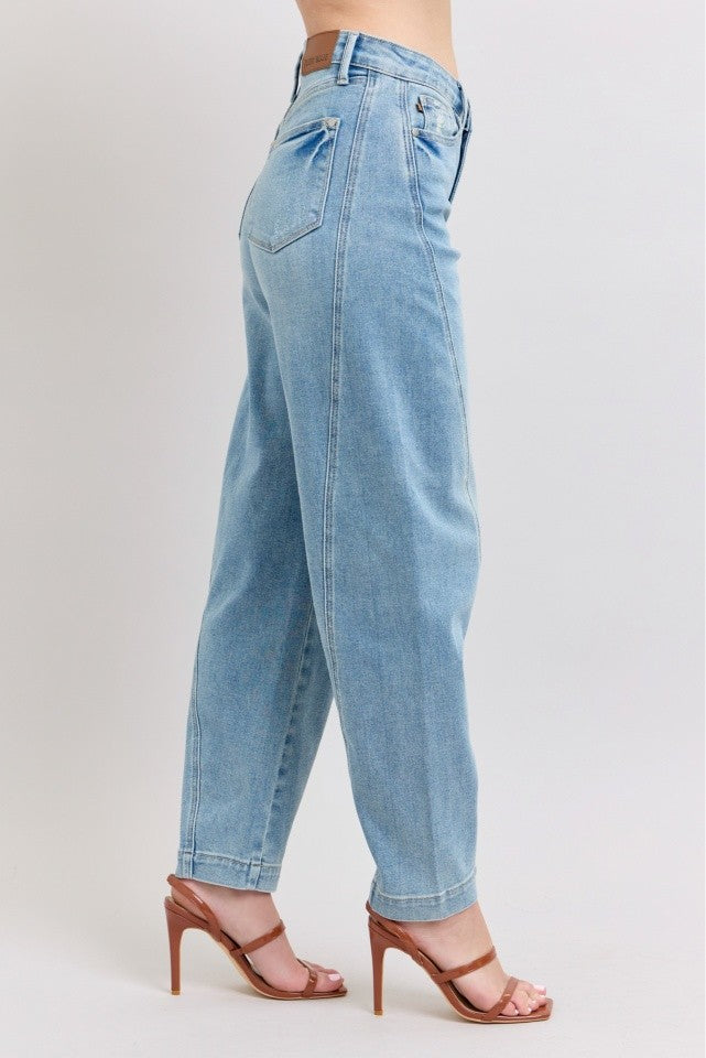 Judy Blue Side Panel Barrel Leg Jeans