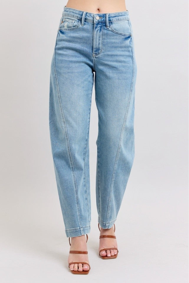 Judy Blue Side Panel Barrel Leg Jeans