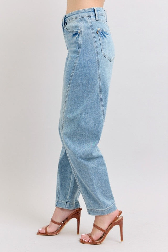 Judy Blue Side Panel Barrel Leg Jeans