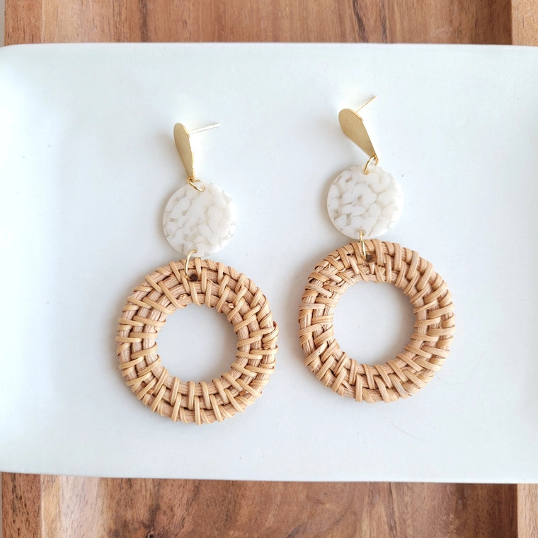 Lana Dark Rattan Earring
