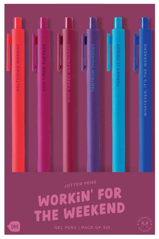 Workin' for the weekend 6pk Jotter Set