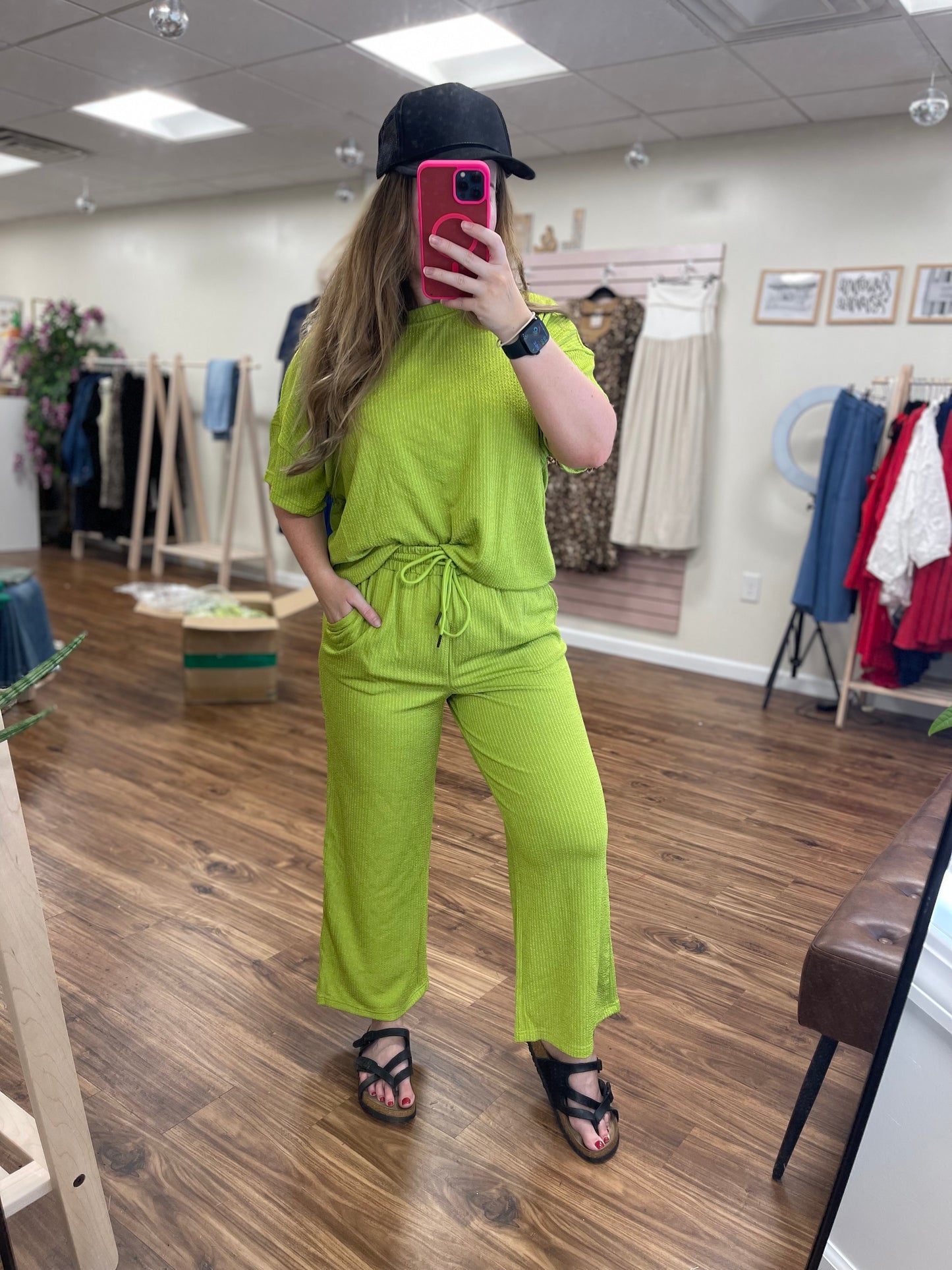Lime Textured Set