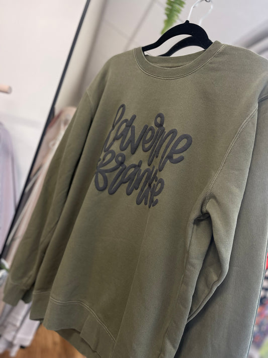 Army Puff Print Crewneck