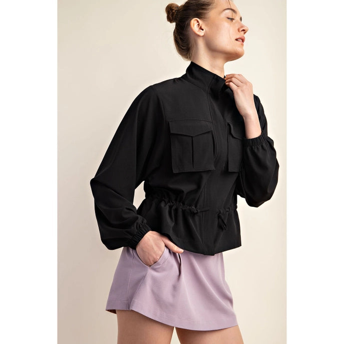 Black Crinkle Jacket