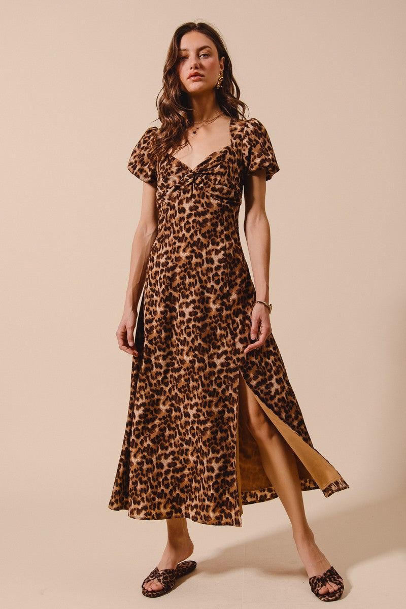 Leopard Twist Dress