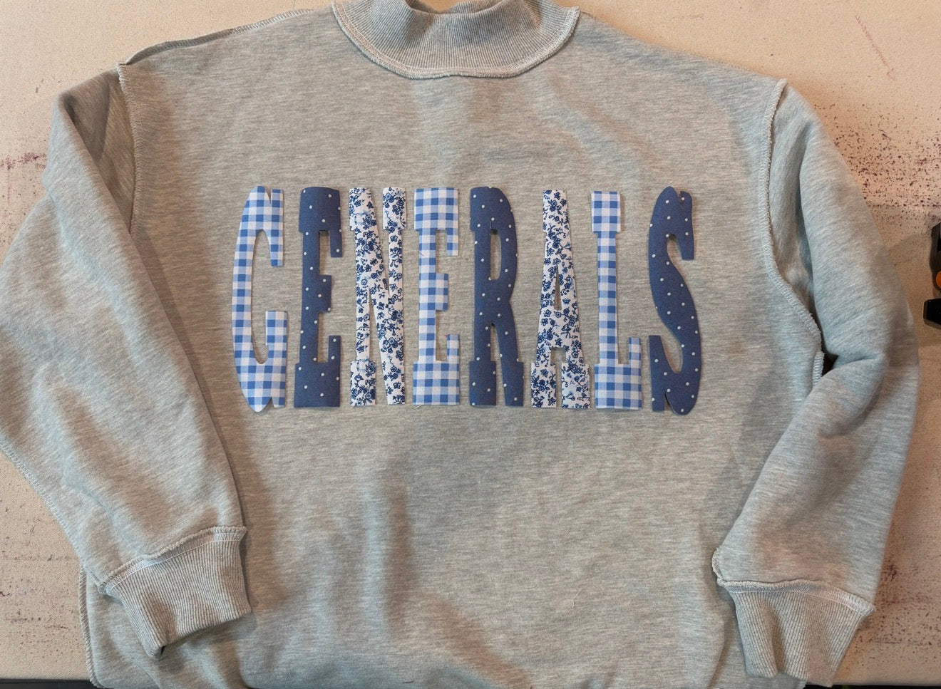Patchwork Generals Mockneck