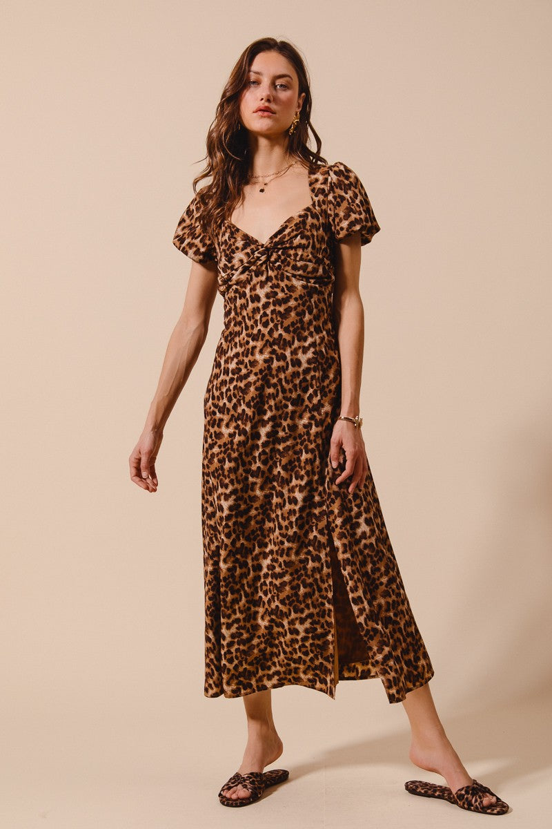 Leopard Twist Dress