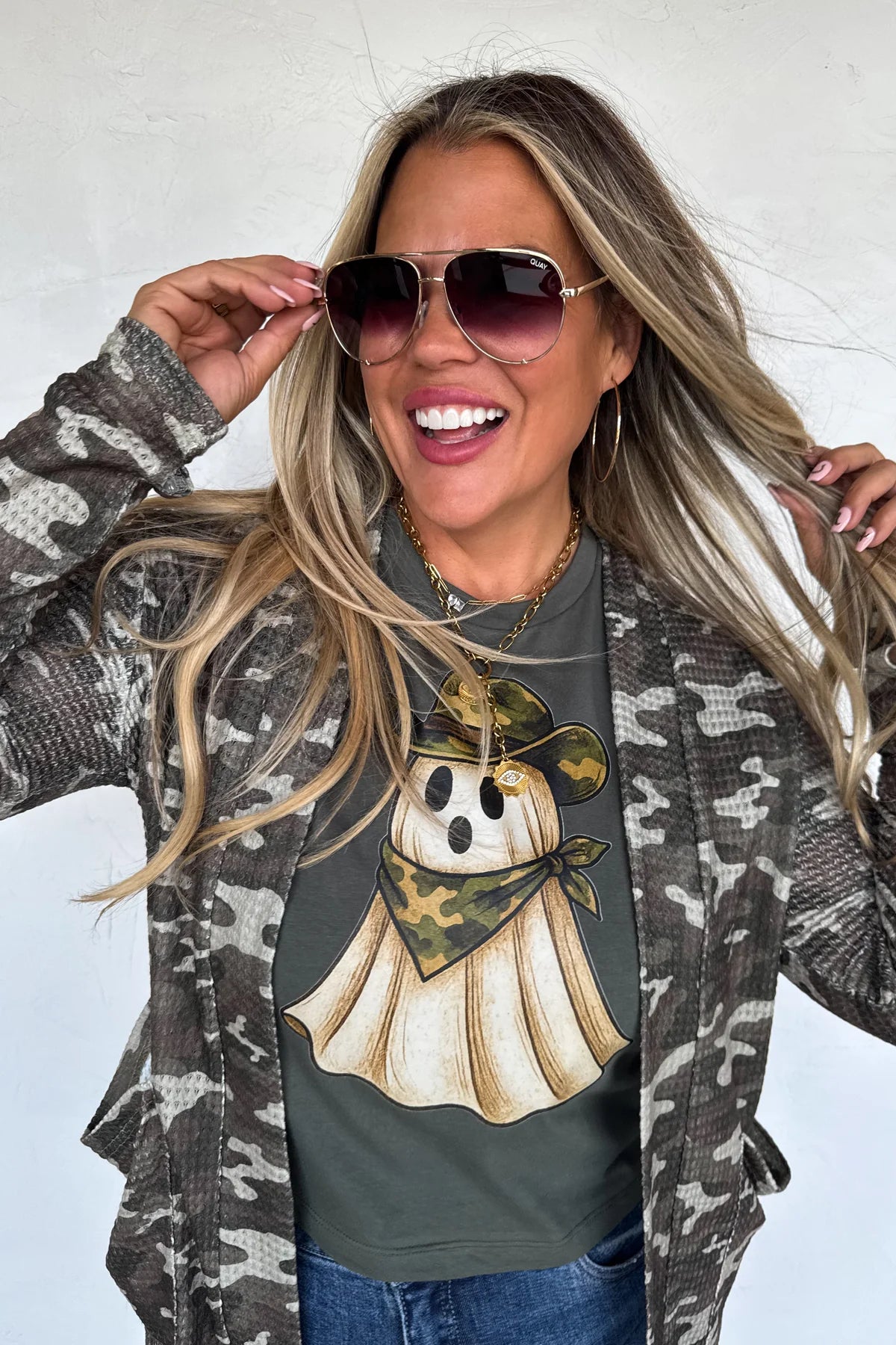 Lola Cardigan in Camo