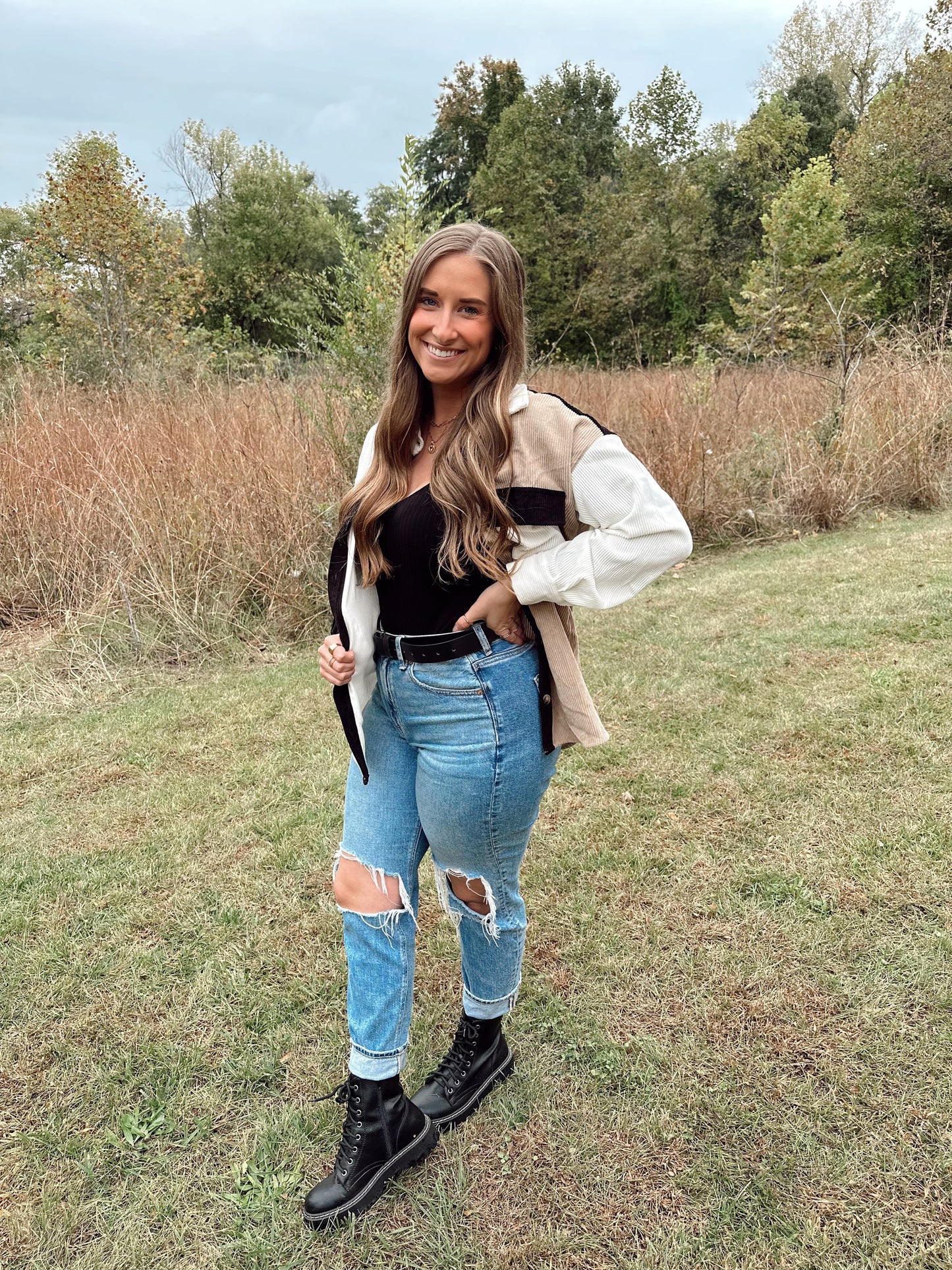 Colorblock Shacket