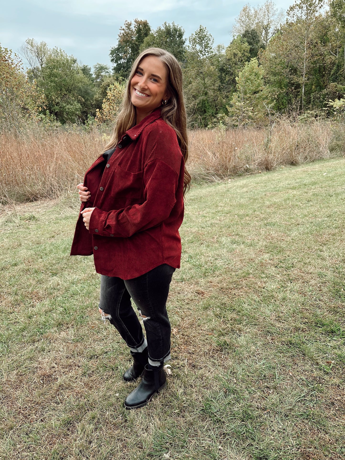 Corduroy Button Up Shacket