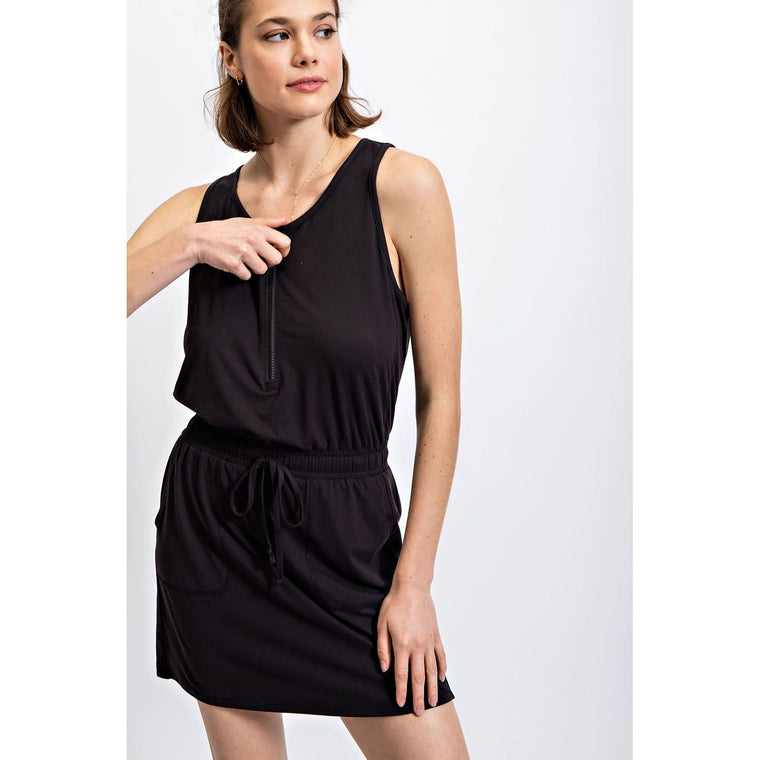 Black Butter Romper Dress