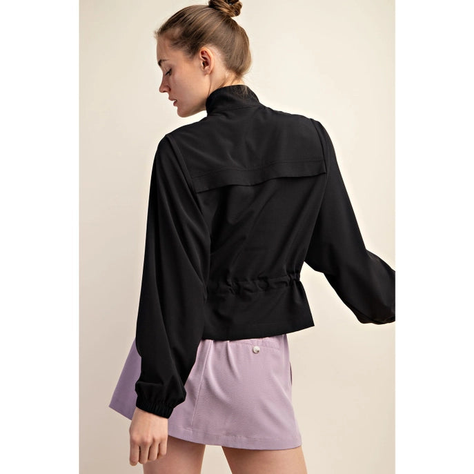 Black Crinkle Jacket