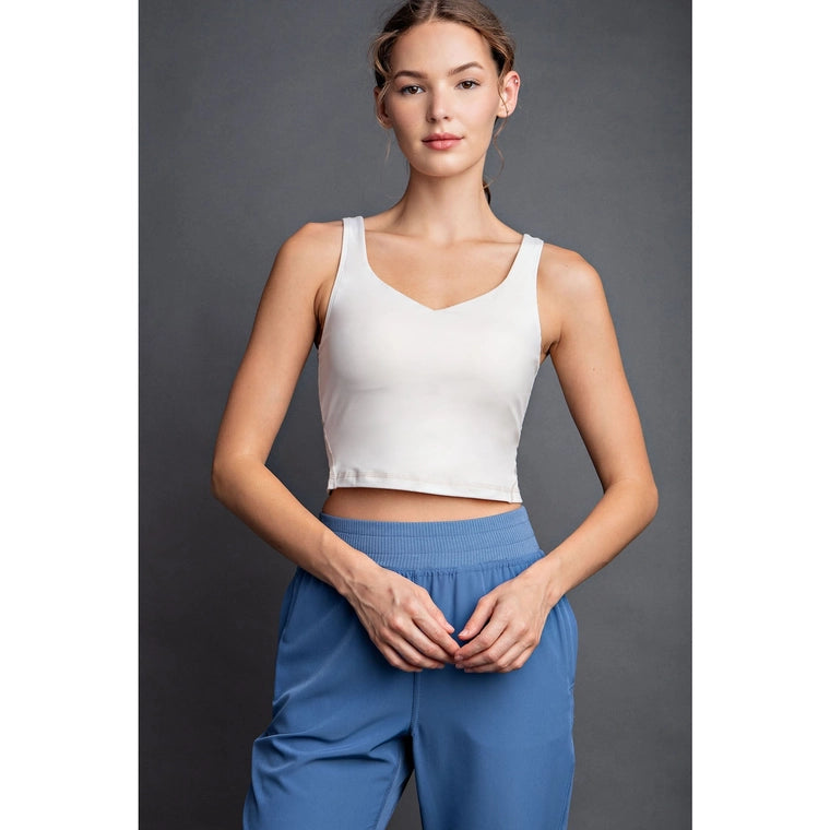 White Pearl Yoga Top