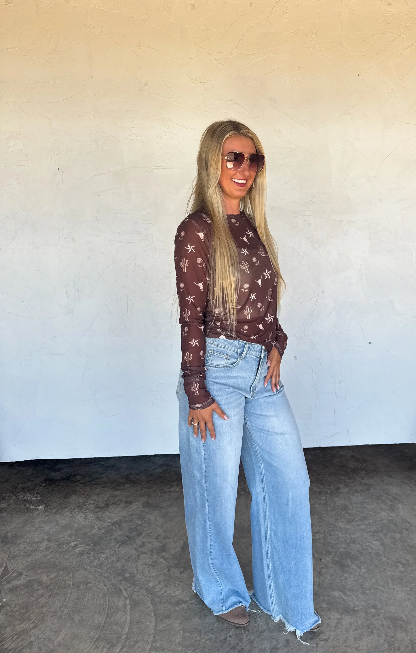 Desert Rose Mesh Top