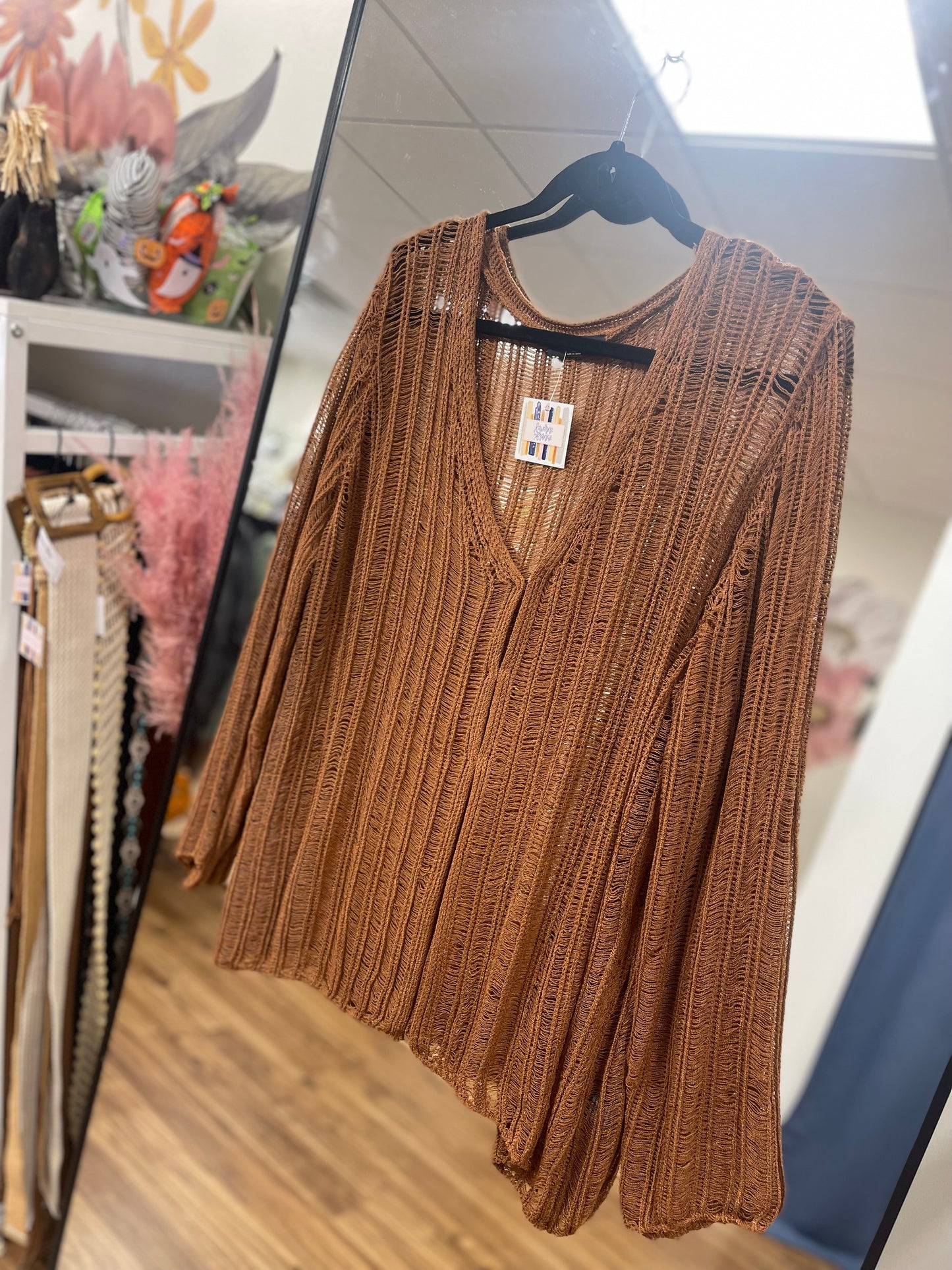 Copper Hook & Eye Closure Cardigan