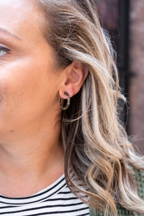 Brown Shimmer Cami Mini Hoops