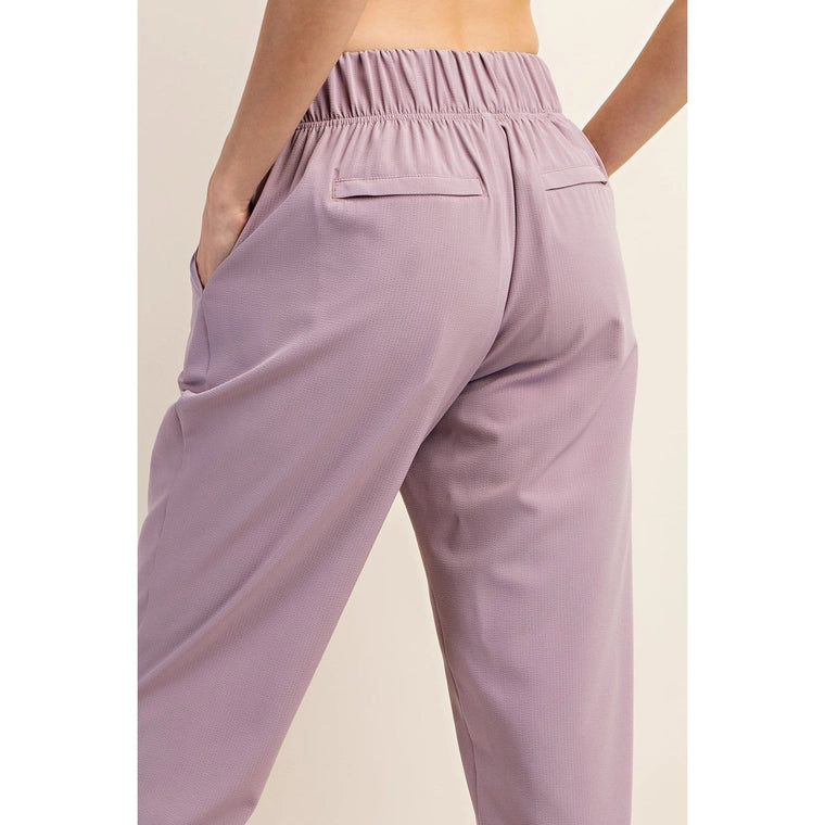 Ash Lavender Crinkle Pant