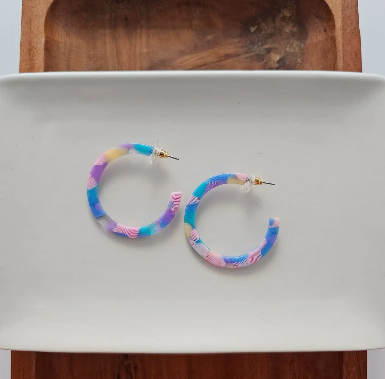 Watercolor Camy Hoops
