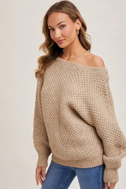 Latte Boatneck Pullover