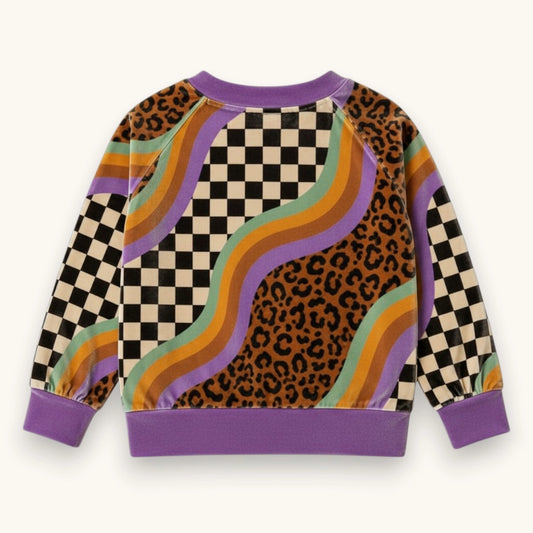 Girls Velvet Pullover