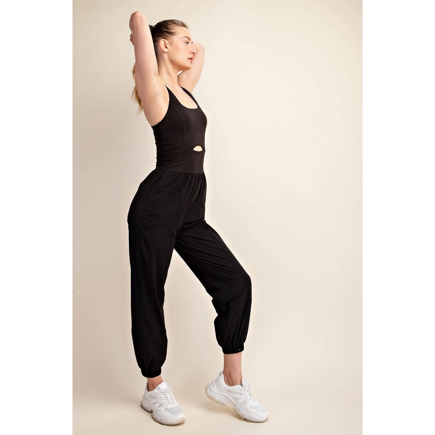 Recycled Black Active Jogger Onesie