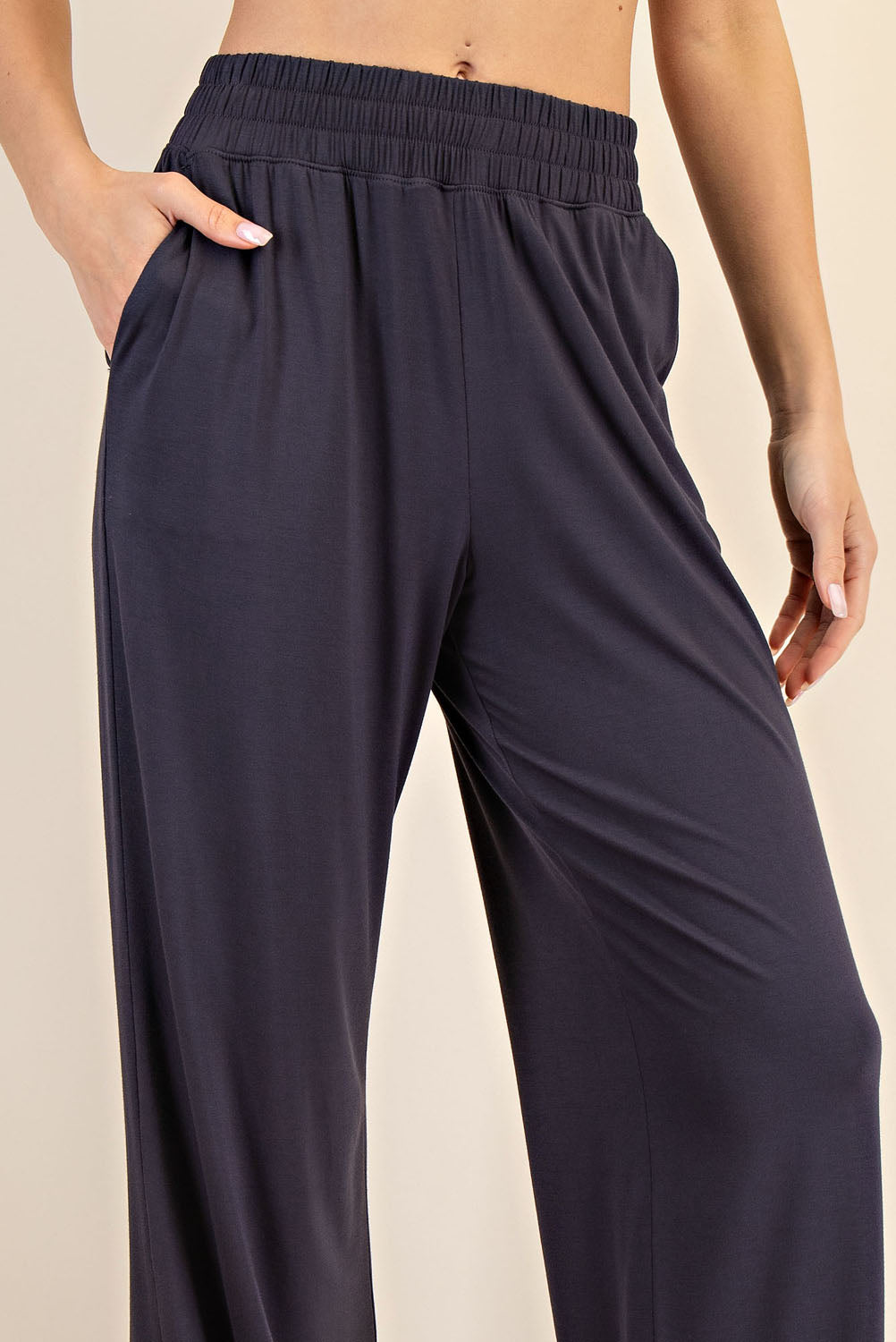 Plus Size Viscose Modal Wide Leg Pant