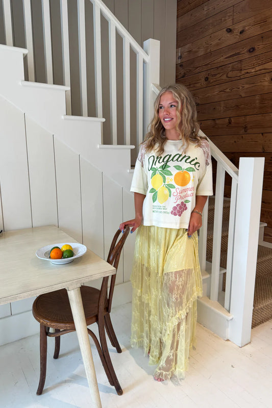 Blooming Maxi Skirt in Butter