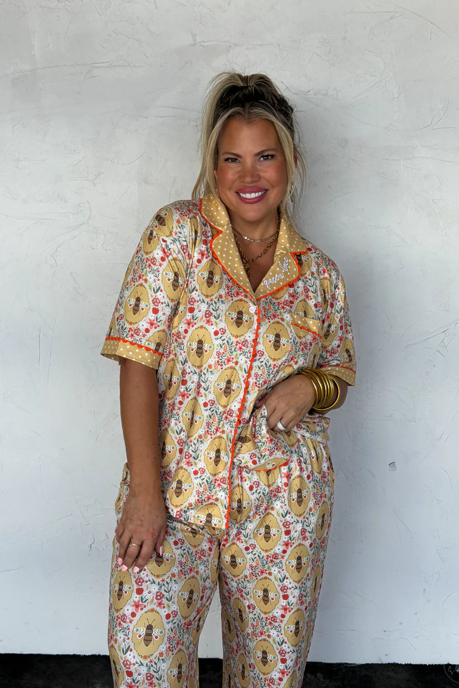 Queen Bee Farm Girl Luxe PJ Set