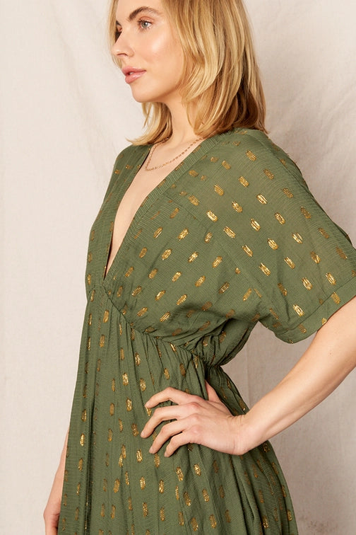 Kimono Sleeve Maxi Dress