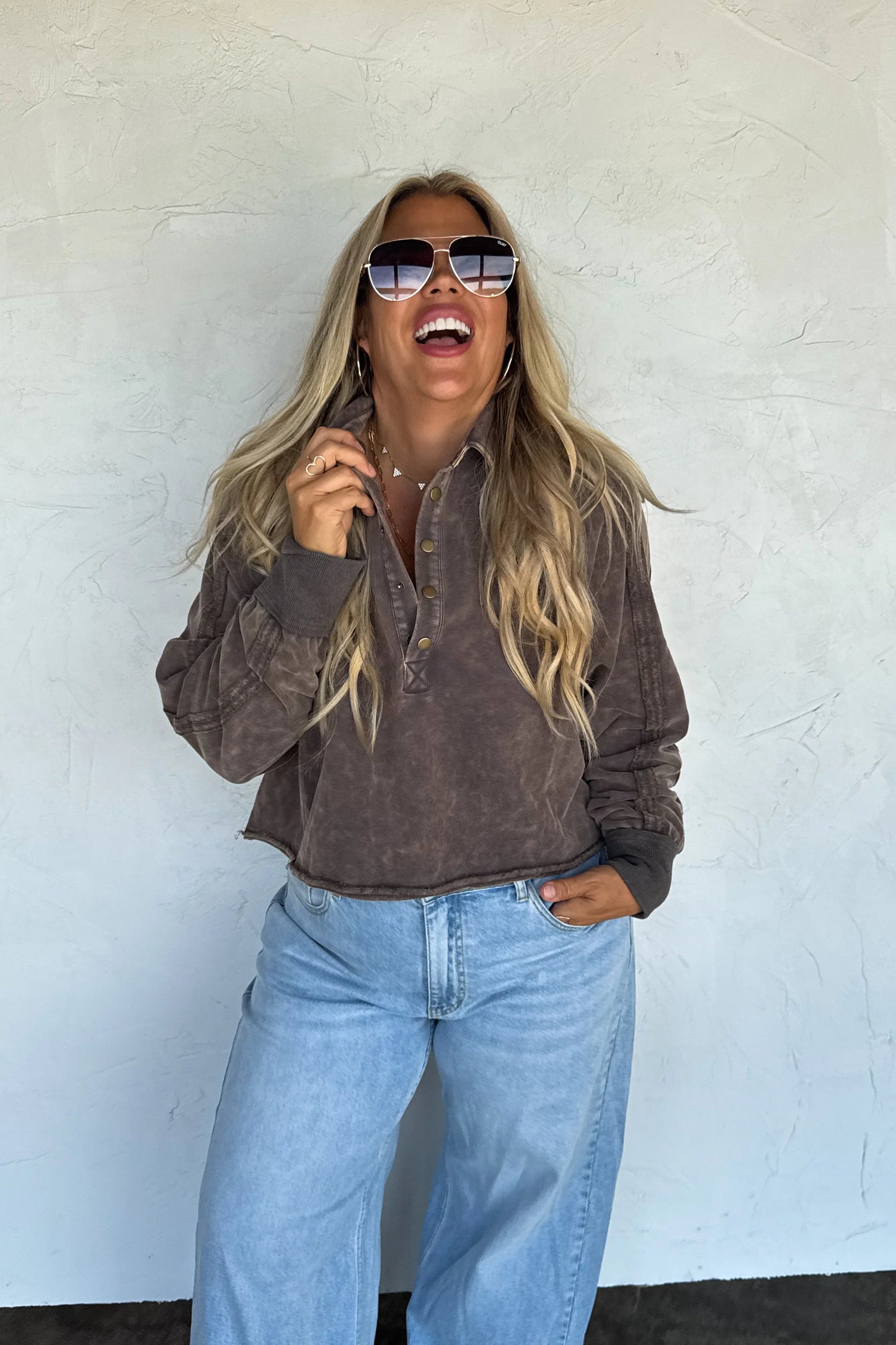 Marley Snap Button Sweatshirt