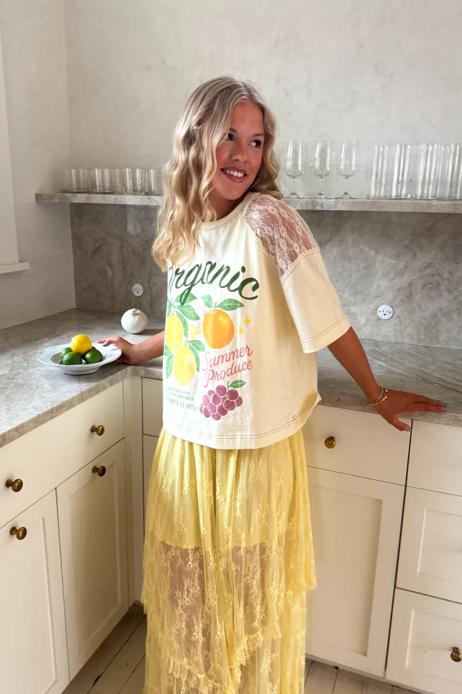 Blooming Maxi Skirt in Butter