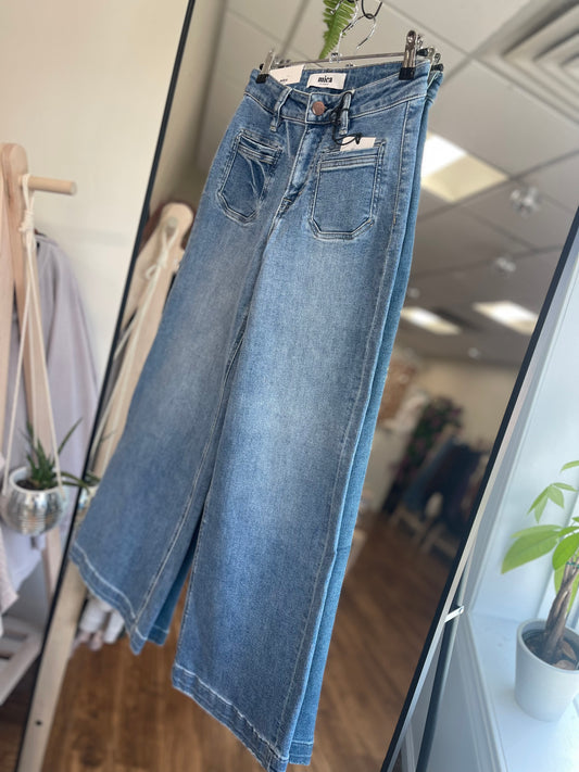MICA Super High Ankle Wide Leg Jean